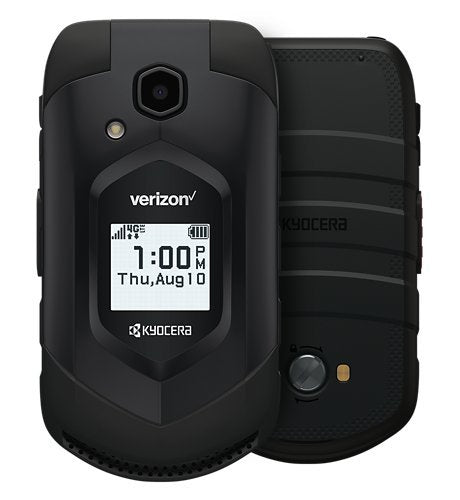 Kyocera E4610 DuraXV Verizon Basic Flip Rugged Cell Phone - Black - 4G