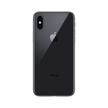Apple iPhone XS 64GB Black rear panel showing dual 12MP camera system and Apple logo