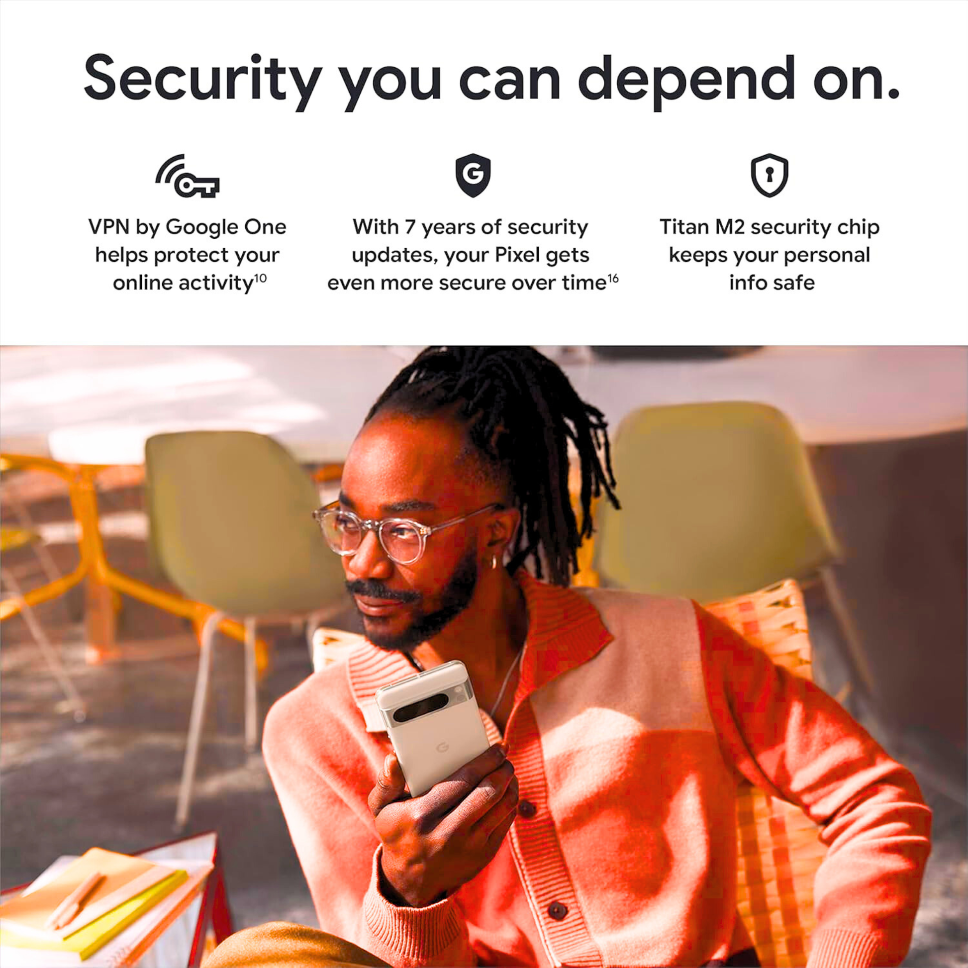 Google Pixel 8 Pro security features with Titan M2 chip VPN and 7 years of updates