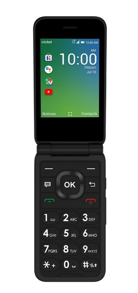 Debut Flip U102AC 4G LTE Flip Phone – Cricket Prepaid, Blue (4GB)