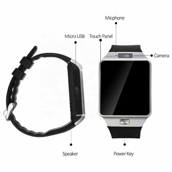 Bluetooth Smart Watch with Camera & SIM – Touch Screen Fitness Tracker