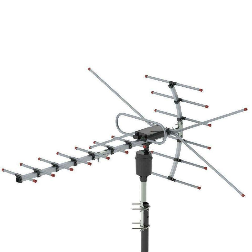 990 Miles HD 1080P Outdoor Amplified HDTV Digital TV Antenna Long Range VHF UHF - Beast Communications LLC