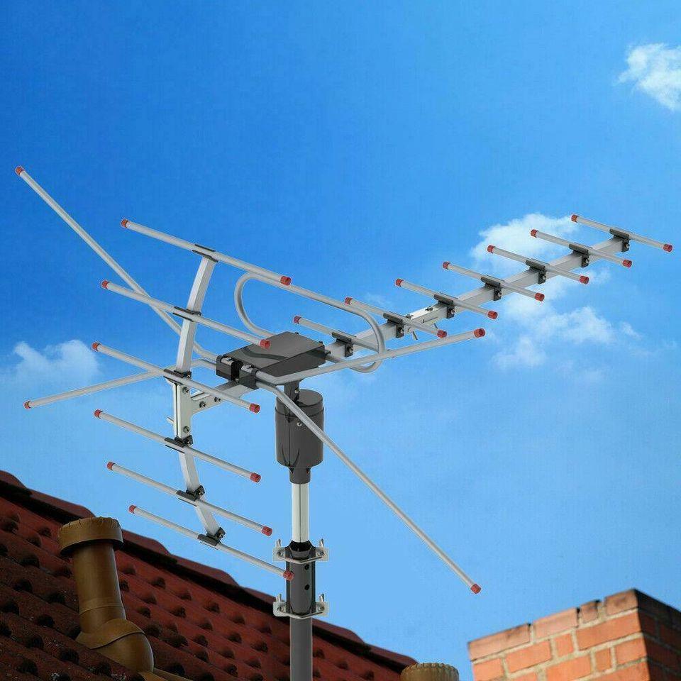 990 Miles HD 1080P Outdoor Amplified HDTV Digital TV Antenna Long Range VHF UHF - Beast Communications LLC