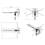 990 Miles HD 1080P Outdoor Amplified HDTV Digital TV Antenna Long Range VHF UHF - Beast Communications LLC