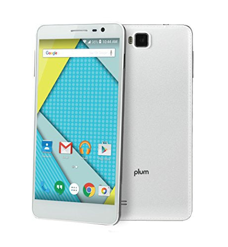 Plum 6" Unlocked Smart Cell Phone Android 4G GSM USA Worldwide QuadCore Dual Camera US Warranty -White - Beast Communications LLC