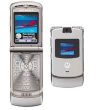 Motorola MotoRazr V3 AT&T Cell Phone Flip Camera Silver