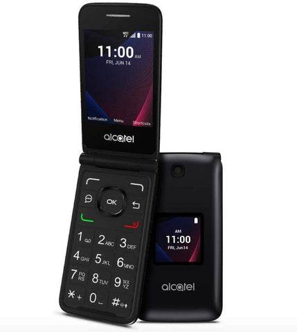 4G LTE Alcatel GO FLIP V 4051S 8GB Black Verizon Wireless Flip Basic Cellular UNLOCKED Cell Phone 5G Compatible